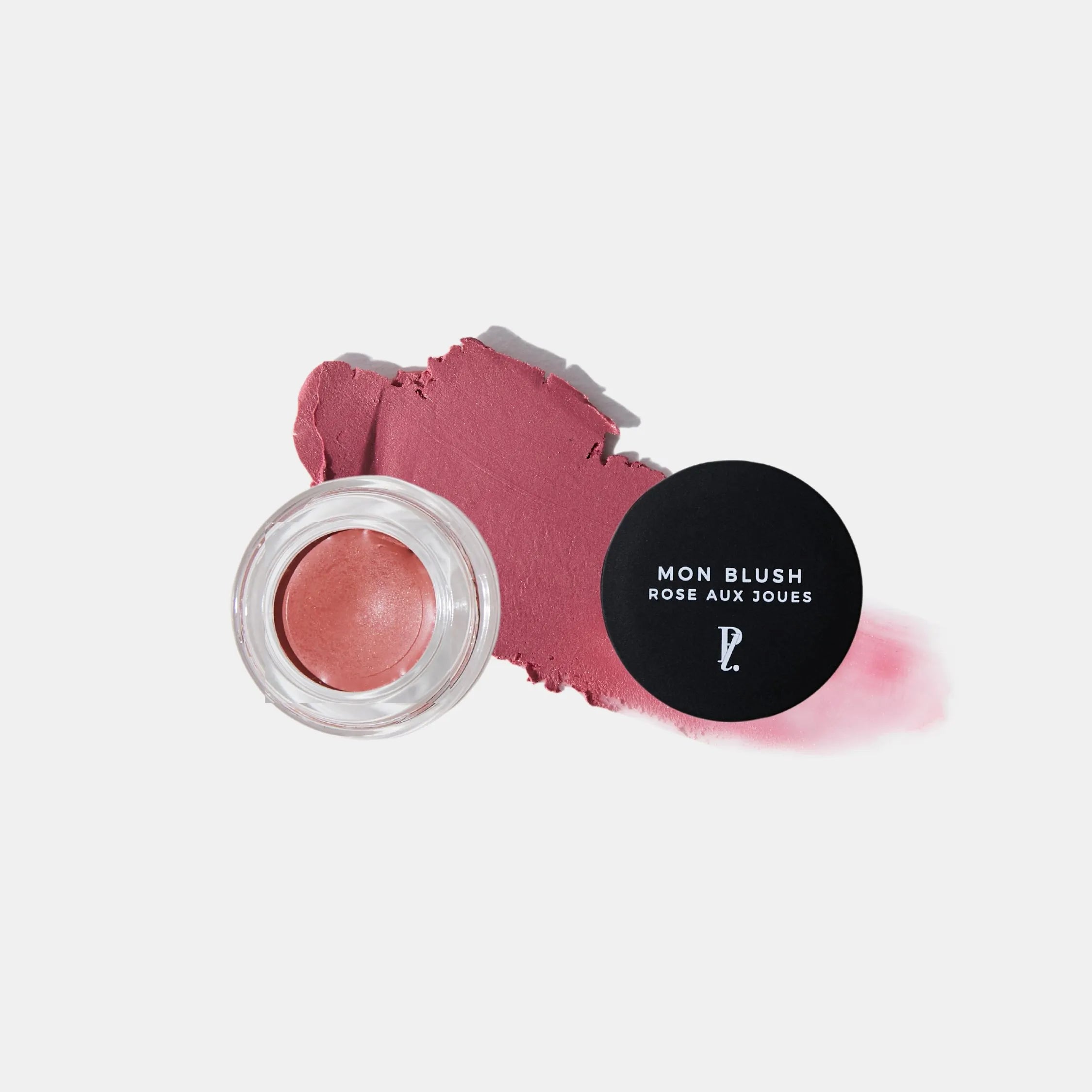 texture rose blush crème ouvert fond blanc