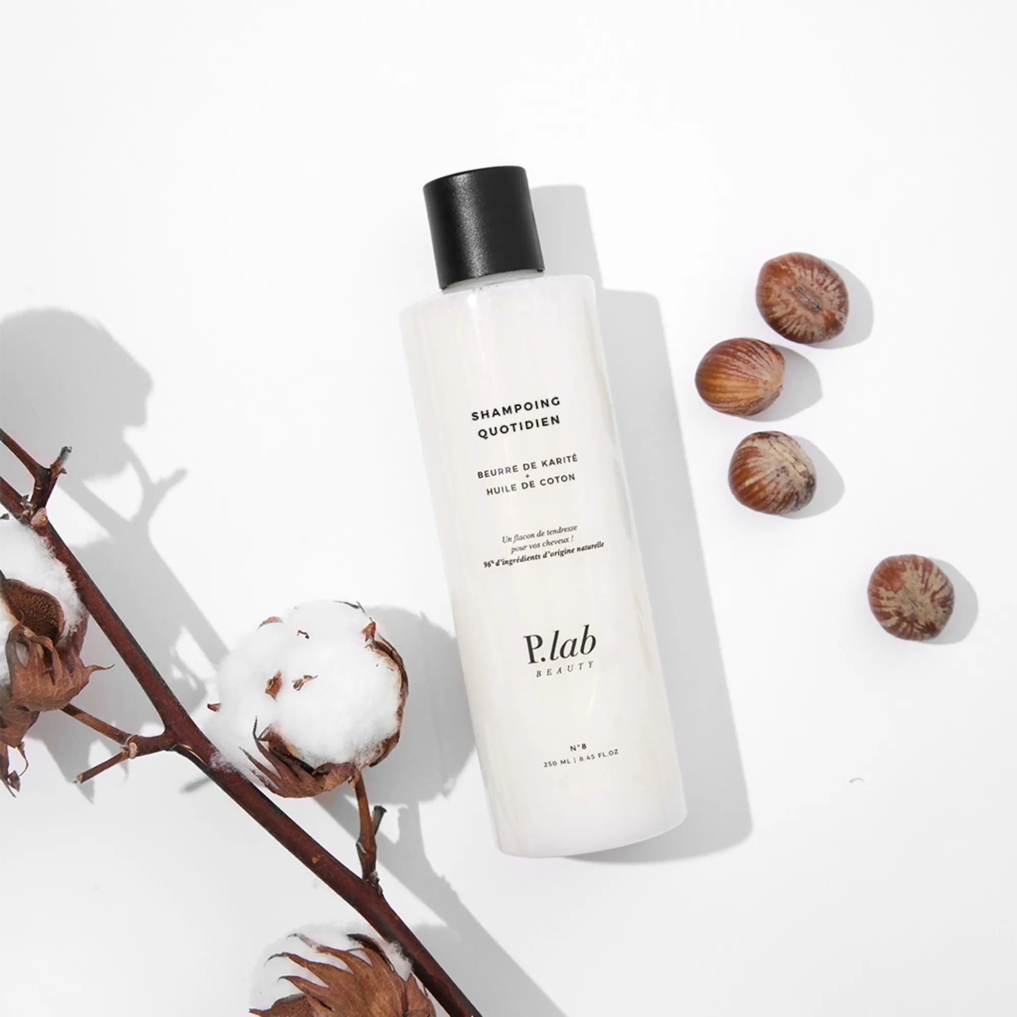 shampoing fond blanc ingrédient coton et karité