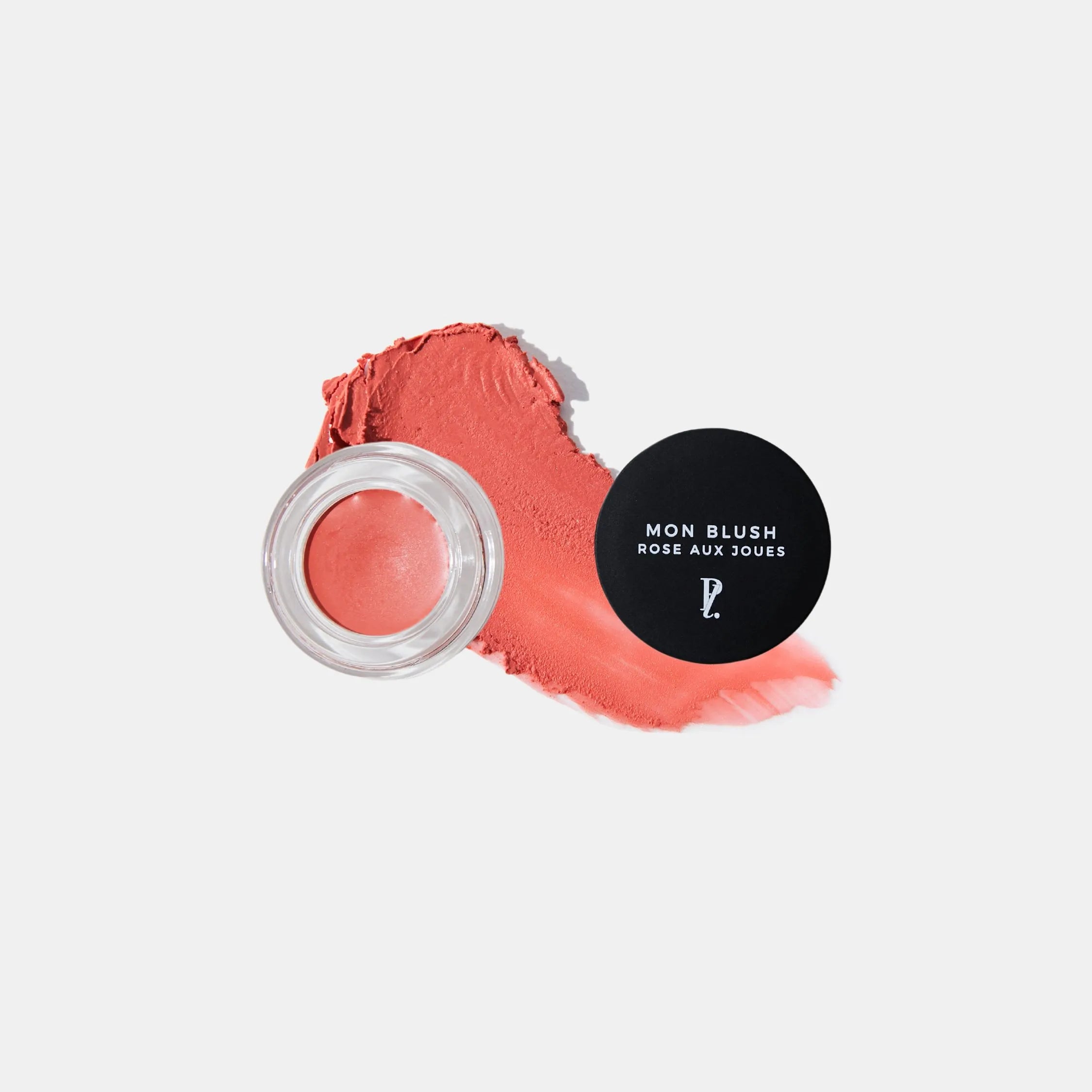texture pêche blush crème ouvert fond blanc