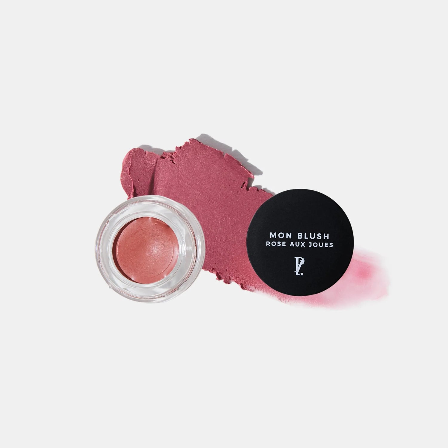 texture rose blush crème ouvert fond blanc