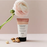 masque pour cheveux amandes fond rose et fleur