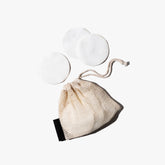 sachet cotons réutilisables fond blanc