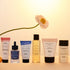 routine soins soir fond orange et fleur
